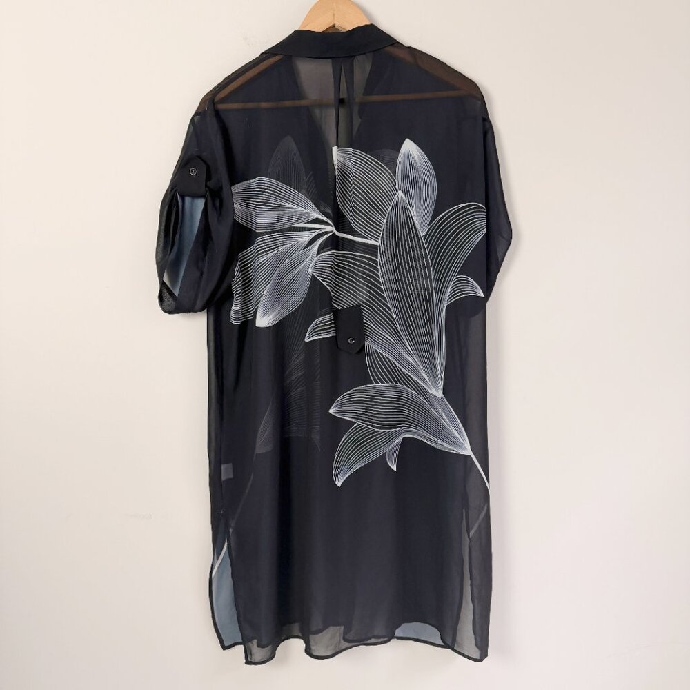 2/$30 Gottex Black Sheer Swim Coverup Small - Picture 3 of 4